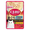 CIAOパウチ 乳酸菌入り まぐろ ささみ ほたて味 40g IC-326 いなばペットフード CP40GNマグロホタテ40G