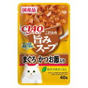 CIAO 旨みスープ パウチ まぐろ かつお節入り 40g いなばペットフード チヤオス-プPマグロカツオブシ40