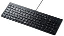 サンワサプライ USBスリムキーボード 日本語103キー配列(テンキー付き・ブラック) SANWA SUPPLY SKB-SL31BK(2)