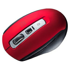 サンワサプライ Bluetooth 5.0 ブルーLEDマウス 静音 5ボタン Mサイズ（レッド） SANWA SUPPLY MA-BTBL162R