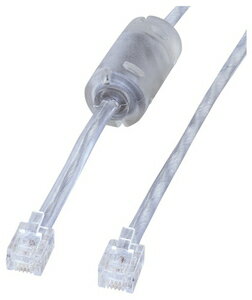 サンワサプライ コア付シールドツイストモジュラーケーブル（シルバー・3m） SANWA SUPPLY TEL-FST-3N2