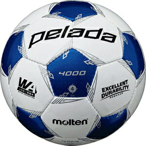 F4L4000-WB モルテン サッカーボール 4号球 (人工皮革) Molten ペレーダ4000 (ホワイト×メタリックブルー)