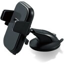 エレコム スマホ用車載ワンタッチホルダー(強力ゲル吸盤/ロングステー)(ブラック) P-CARS10BK