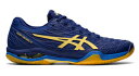 1071A021-400-270 アシックス メンズ バドミントンシューズ(ダイブブルー×リッチゴールド・27.0cm) asics COURT CONTROL FF