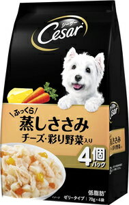 シーザー ふっくら蒸しささみ チーズ・彩り野菜入り 70g×4袋 マースジャパンリミテッド CPM8Pササミチ-..