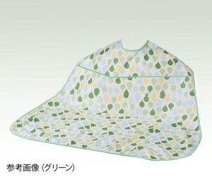 竹虎 食事用エプロン ソフラピレン （R） しずく 102252 ポケット付き グリーン 8-9611-03 [8961103]