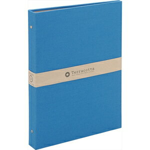 ナカバヤシ テラコッタ バインダー式ポケットアルバム Lサイズ 120枚収納（ブルー） TER-L3Y-140-B Nak..