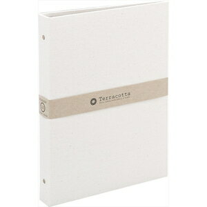 ナカバヤシ テラコッタ バインダー式ポケットアルバム Lサイズ 120枚収納（ホワイト） TER-L3Y-140-W N..