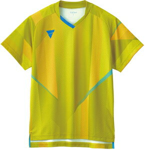 TSP-031487-0400-S ヴィクタス 男女兼用 卓球用ゲームシャツ（イエロー・サイズ：S） VICTAS　V-GS203
