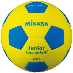 SF4J-YBL ミカサ サッカーボール 軽量4号球 MIKASA スマイルサッカー (イエロー/ブルー)
