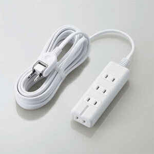 エレコム 磁石タップ4個口 5m スタンダード雷ガード（ホワイト） T-KM01-2450WH TKM012450WH