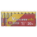 LR03VN20S オーム アルカリ乾電池単4形 20本パック OHM Vアルカリ乾電池 LR03VN20S