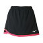 82JB021696L ミズノ 卓球用ゲームスカート（レディース）（ブラック×ピンク・サイズ：L） mizuno　2020年卓球女子日本代表モデル