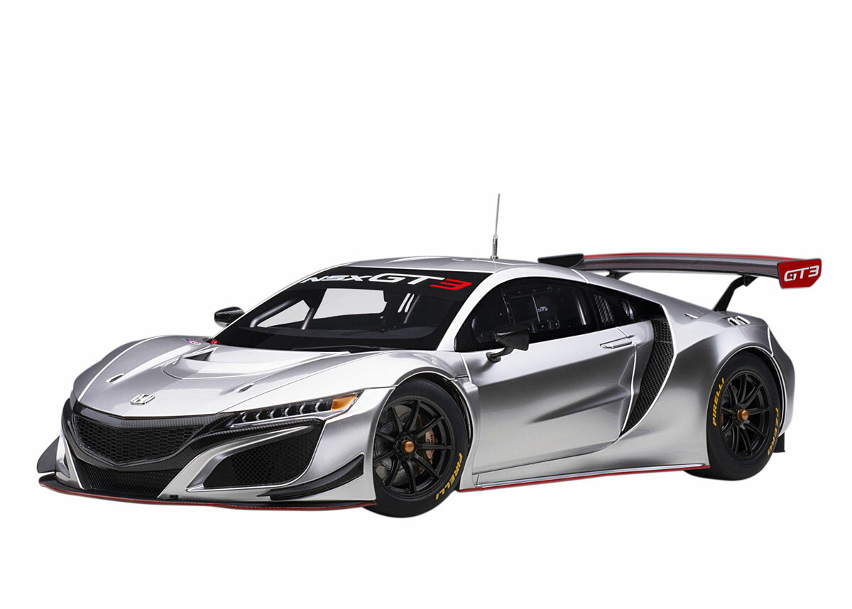 オートアート 1/18 ホンダ NSX GT3 2018 （ハイパー シルバー）※開閉無【81897】 ミニカー