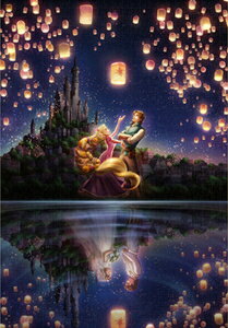 テンヨー ディズニー ラプンツェル 湖面が映す未来 1000ピース 光るパズル【D-1000-055】 ジグソーパズル 【Disneyzone】
