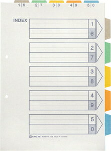 キングジム カラーインデックス5山　907TY-5K（A4 タテ型） 907TY-5K