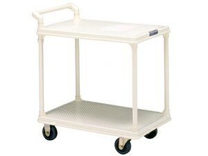 N-450W ヤザキ　ポリトラー 運搬台車　2段式　アイボリー [N450Wヤザキ]