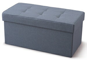 アイリスオーヤマ 折りたたみ収納スツール　ワイド（ブルー） SSTR-76ブル- IRIS [SSTR76ブル]