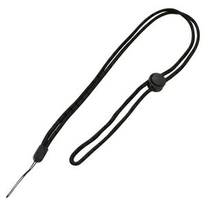 ラスタバナナ 丸紐ネックストラップ 長さ調整パーツ付（ブラック） RNST03BK