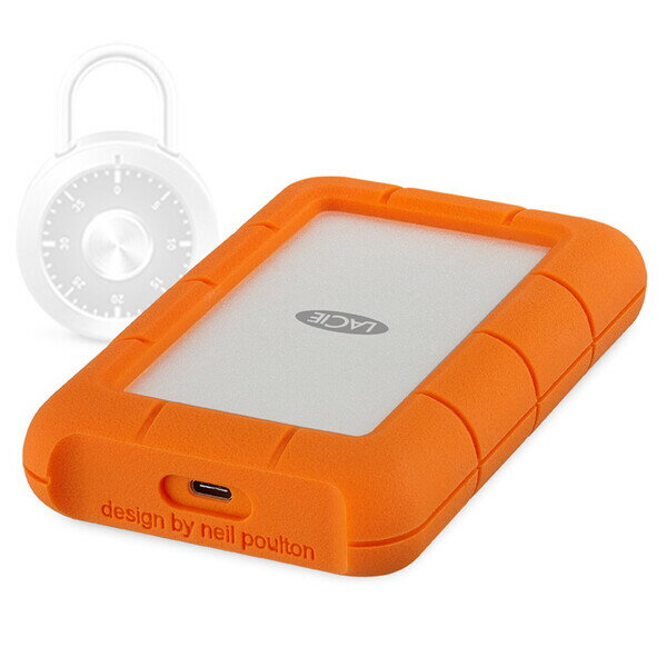 LaCieʥ饷 USB3.1(Gen1)б դϡɥǥ 2TB Rugged SECURE STFR2000403