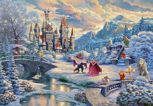 テンヨー トーマス・キンケード キャンバススタイル Beauty and the Beast's Winter Enchantment 1000ピース【D-1000-072】 ジグソーパズル 【Disneyzone】