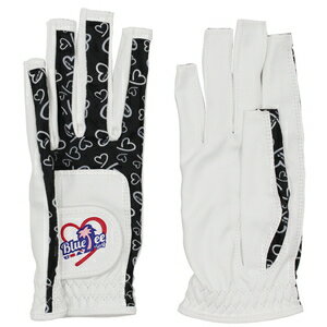 GL003 BK M ブルーティーゴルフ レディースネイルゴルフグローブ 両手用(ブラック・サイズ：M) BLUE TEE GOLF