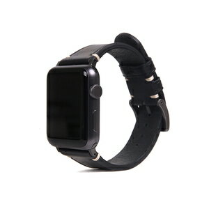 SLG Design Apple Watch Series 1/2/3/4/5/6 ＆ SE 38/40mm用 バンド（ブラック） ITALIAN BUTTERO LEATHER SD18387AW