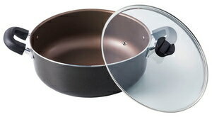 Ih Incompatible - ベストコ 【IH対応】大型鍋　32cm　（ブラウンメタリック） ND-8224 大きくて洗いやすい [ND8224ベストコ]
