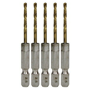 Rakuten - SK11 六角軸Tin鉄ドリル 微短 2.5mm 5本セット チョイミジTIN2.5*5P 藤原産業