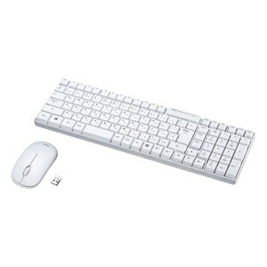 サンワサプライ マウス付きワイヤレスキーボード(ホワイト) SKB-WL34SETW サンワサプライ マウス付きワイヤレスキーボード(ホワイト) SKB-WL34SETW