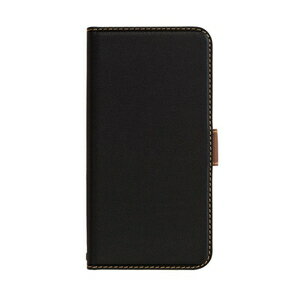 ラスタバナナ iPhone 12/12 Pro(6.1インチ)用 薄型手帳ケース サイドマグネット(ブラック/ダークブラウン) 5701IP061BO