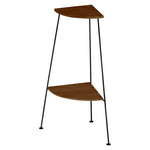【返品種別A】□「返品種別」について詳しくはこちら□■外箱について配送中に外箱に汚れや傷が生じる場合がございます。誠に申し訳ございませんが、外箱のみの汚れや傷による商品の交換や返品は受け付けておりません。(商品に破損・欠品があった場合は、その限りではございません。)◆木材と細めのアイアンを組み合わせたラック。◆部屋のコーナーのインテリアやデットスペースの活用に。あなたの生活を彩る場所に。◆無駄を省いたシンプルデザインシンプルだから、色んなシーンで使いやすい。お部屋に置けば一気にこなれた印象に。温かみのある天然木の風合い、水や汚れに強い粉体塗装スチールフレーム。◆様々なシーンで使える・グリーンコーナー狭いお部屋でもお部屋のコーナーを活用すれば植物やインテリアを楽しめます。・トイレペーパーロールや芳香剤、スマホのちょい置きスペースとしても便利です。◆完成品でお届け組立不要！　届いた日からすぐに使えます。◆様々な場所で活躍する、木材と細めのスチールを組み合わせたデポシリーズ。■　仕　様　■サイズ(約)：幅25.5×奥行25.5×高さ55cm棚サイズ(約)…上段内寸：16cm下段内寸：20cm床に設置した時の幅(約)：32cm主材：スチールパイン集成材完成品[KR3846BK]萩原生活家電＞収納家具＞リビング収納＞ラック