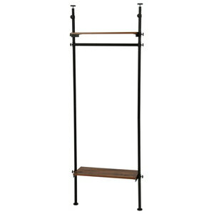 HAGIHARA(萩原) 突っ張りハンガーラック(ブラウン 幅70×奥行24×高さ187〜264cm) KTR-3151BR KTR3151BR