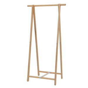 HAGIHARA(萩原) 天然木ハンガーラック(ナチュラル 幅80×奥行47×高さ150cm) MHR-6034NA MHR6034NA