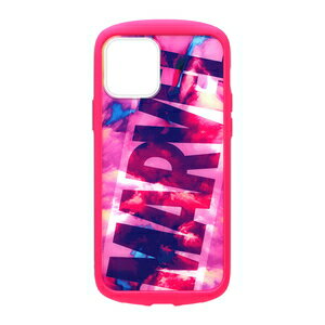 PGA iPhone 12 mini用 ガラスタフケース Premium Style（ロゴ/ピンク） PG-DGT20F21MVL 【MARVELCorner】