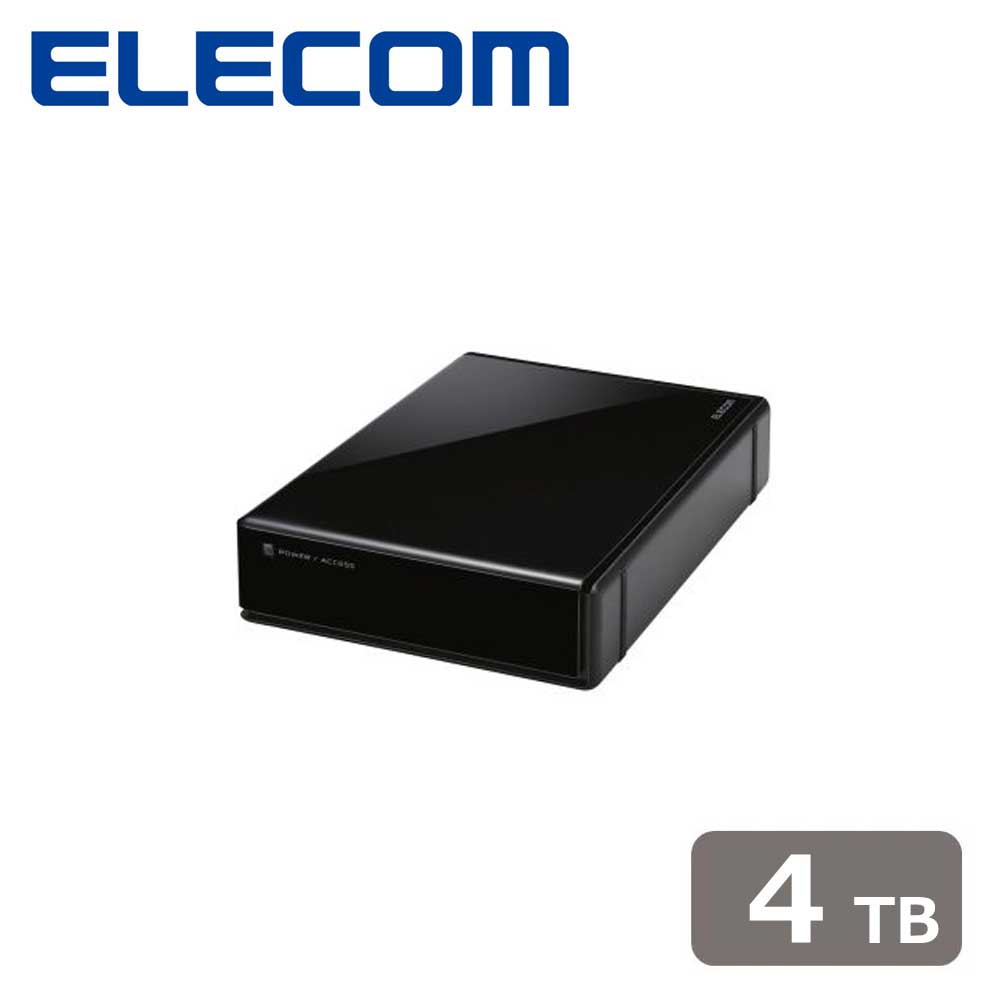 エレコム SeeQVault対応 USB3.2（Gen1）/USB3.1（Gen1）/USB3.0/2.0 外付けハードディスク 4TB ELD-QEN2シリーズ ELD-QEN2040UBK