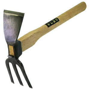 孔雀 手打鍛造 片手鍬 イカ型 390mm柄 (60mm) 13345