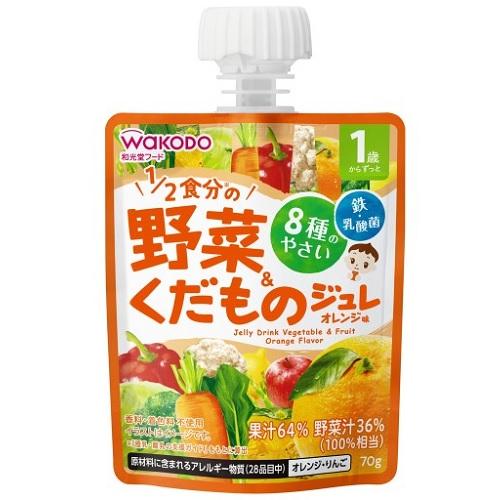 MYジュレドリンク 1/2食分の野菜＆くだもの オレンジ味 70g （1歳から） アサヒグループ食品（和光堂）..