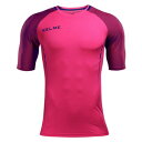 TTS-3873002-217-120 KELME（ケレメ） サッカー・フットサル用　トレーニングハーフシャツ　半袖（ネオンローズ・サイズ：120） ジュニア用