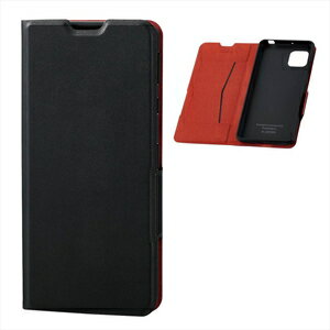 エレコム AQUOS sense4（SH-41A）/sense5G（SH-53A/SHG03）用 ソフトレザーケース 薄型 磁石付（ブラック） PM-S205PLFUBK