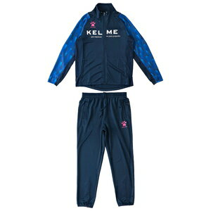 TTS-K19F174J-107-150 KELME(ケレメ) サッカー・フットサル用 トレーニングウェア 上下セット(ネイビー・サイズ:150) ジュニア用
