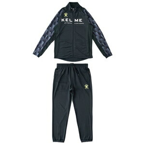 TTS-K19F174J-26-150 KELME(ケレメ) サッカー・フットサル用 トレーニングウェア 上下セット(ブラック・サイズ:150) ジュニア用