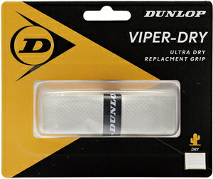 DUN-DTA2022-003 ダンロップ リプレイスメントグリップ セミドライタイプ ホワイト・1本入 DUNLOP VIPER-DRY 1PC