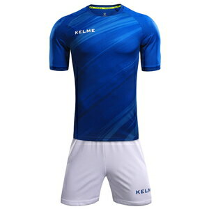 TTS-KMC160026-409-XL KELME(ケレメ) サッカー・フットサル用 トレーニングシャツ&パンツセット(ロイヤルブルー×ホワイト・サイズ:XL) ユニセックス
