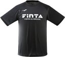 FNT-FT5156-0500-L FINTA（フィンタ） サッカー・フットサル用　トレーニングシャツ　半袖（ブラック・サイズ：L） ユニセックス　ベーシックロゴTシャツ