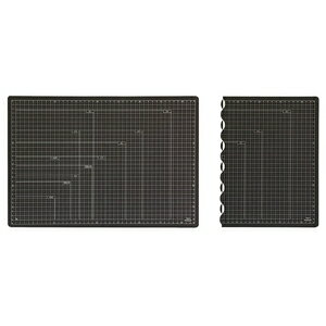ナカバヤシ 折りたたみカッティングマット 両面タイプ 片面粘土板 A3（ブラック） CTMO-A3W-D