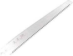 【返品種別B】□「返品種別」について詳しくはこちら□※刃の交換時に刃先でケガをする恐れがありますので手袋をするか刃に布などを巻きつけて取り替えをしてください。◆天寿 替刃式剪定鋸シリーズ替刃。◆折込鋸・鞘入鋸共通で使用できます。◆衝撃焼き入れを施した刃先は固いだけでなく耐久性・靭性に優れています。◆錆びにくいニッケルリンメッキを施しています。◆しなやかな腰のある鋸刃は折れにくく抜群の使い心地です。◆特殊目立てで目詰まりしにくい。■　仕　様　■刃渡り(約)：240mmピッチ(約)：2.4mm板厚(約)：0.6mm切り幅(約)：0.76mm[15117TENJU]天寿刃物コーポレーションアウトドア＞ガーデン・エクステリア用品＞鋸（ノコギリ）