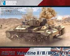 ルビコンモデル 1/56 バレンタイン歩兵戦車 Mk.II/III/IIICS/IV/V【RB0097】 プラモデル