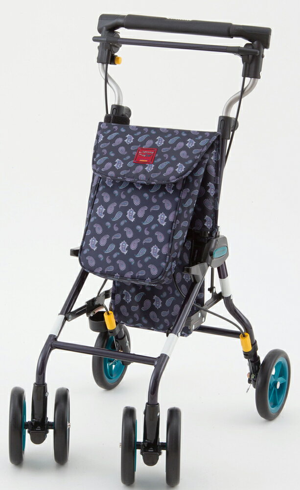 ウィズワン シルバーカート（ペイズリーネイビー） ライトSPTNWヌ-ボ-NV ライトステップタイニーWヌーボーNV シルバーカート 高齢者 歩行補助 買い物 外出用 アクティブ [ライトSPTNWヌボNV]