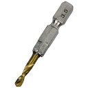 メチャミジTIN3.5 SK11 六角軸Tin鉄ドリル 極短 差込角6.35mm(3.5mm) 藤原産業